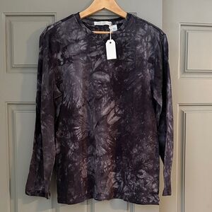 Tie-Dye Long Sleeve Tee - Black